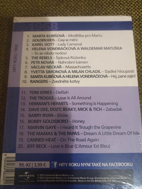 Hudba, hity z rokov 1964, 1968, 