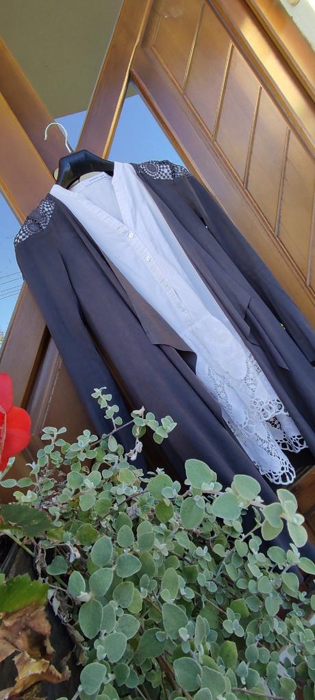 Sveter s čipkou/kardigan,