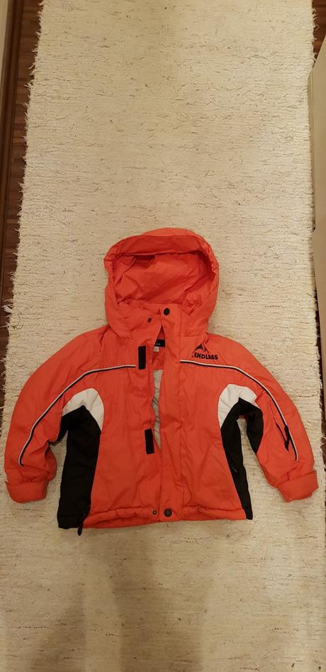 Oranžová bunda vel.116-122, 116