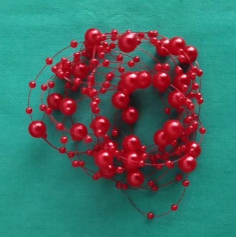 Perličková reťaz červená, 