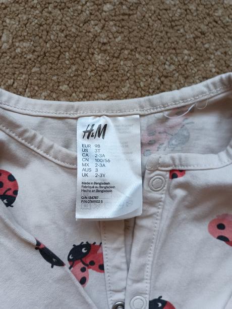 Pyžamové overaly, h&m,98