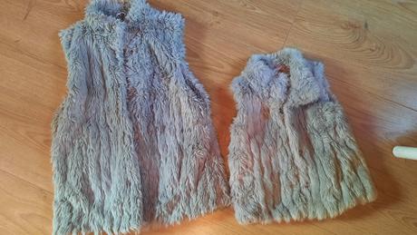 Chlpaté sivé vestičky, zara,164