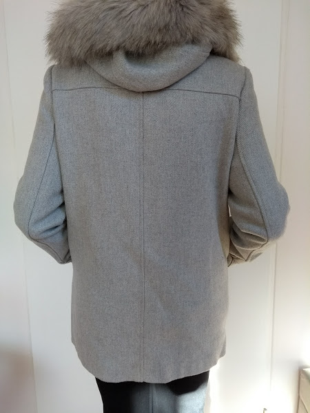 Kabát s kapucňou a strih, camaieu,l