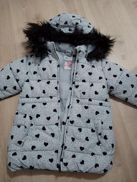 Zimná bunda h&m 5-6 r top stav 116,122, h&m,116