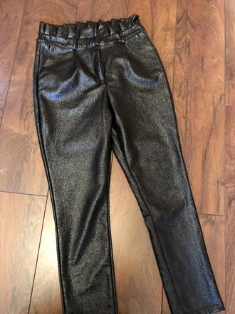 Koženkové nohavice m, 38