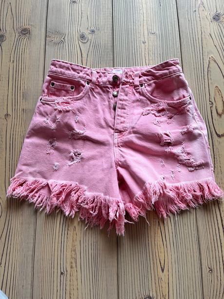 Šortky riflové s vys.pasom - zara, zara,s