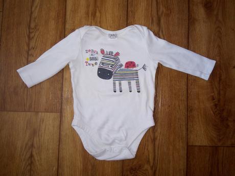 Biele body zebra 3 až 6m 62/68, f&f,62