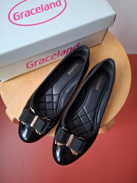 Lakované baleríny s mašľou, graceland,36