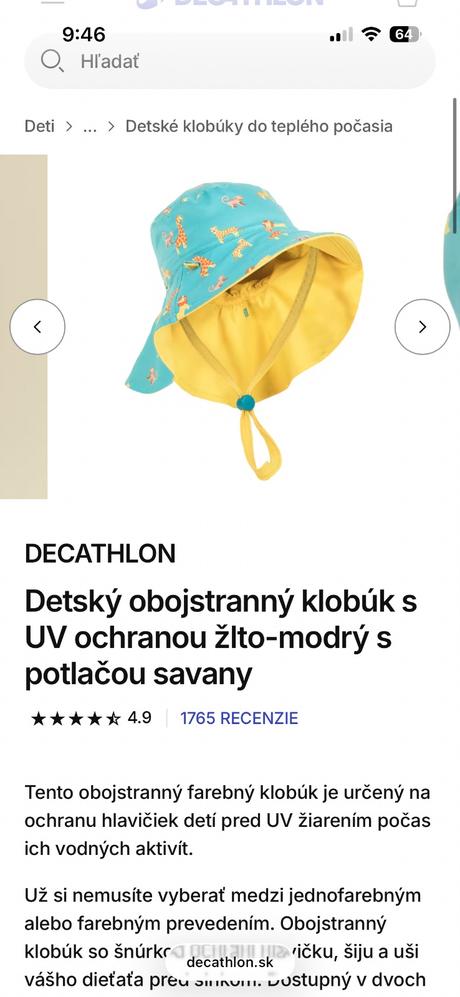 Plavky,klobuky 98/104, 86–98