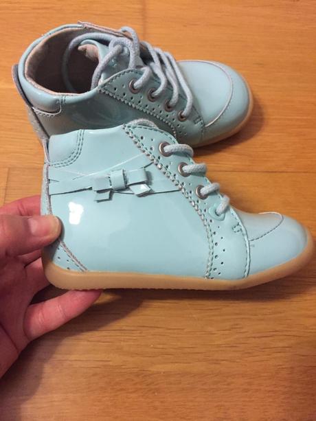 Prechodne mentolove kozene topanocky, vertbaudet,23