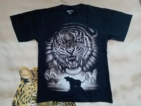 Tiger - svietiace tričko rook mang, s