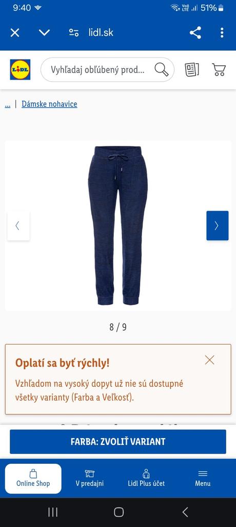 Damske teplaky, esmara,m