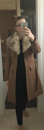 Celokožený podšívaný kabát, xs