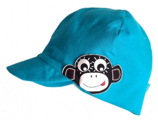 Pinkie čiapka so šiltom turquoise monkey, pinkie,68 - 116