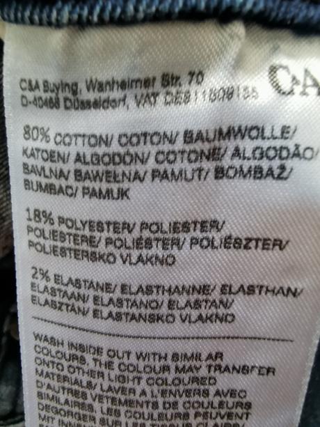 Riflové nohavice krátke, c&a,170