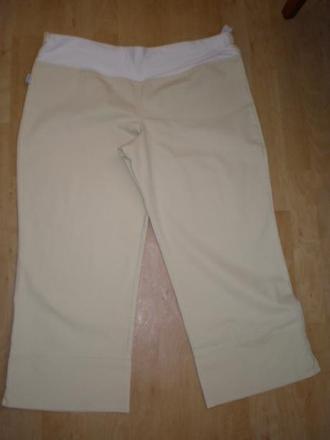 Smotanové tehotenské 3/4 nohavice, xl