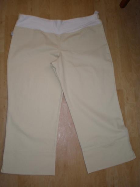 Smotanové tehotenské 3/4 nohavice, xl