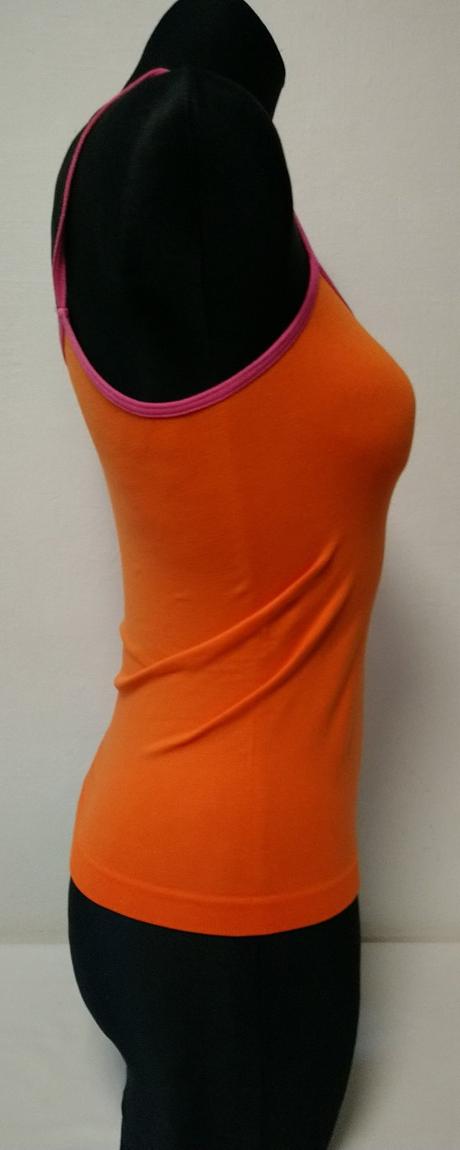 Dámsky oranžový elastický top na ramienka, onl, xs