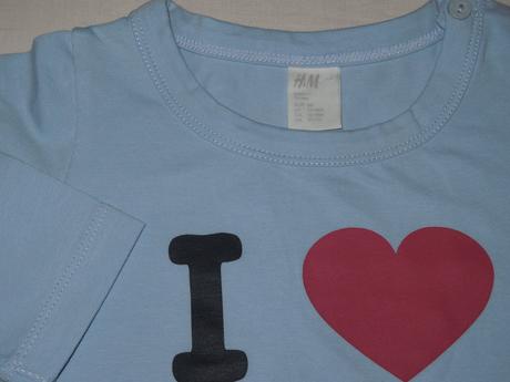 Nenosené tričko i love mum, h&m,86