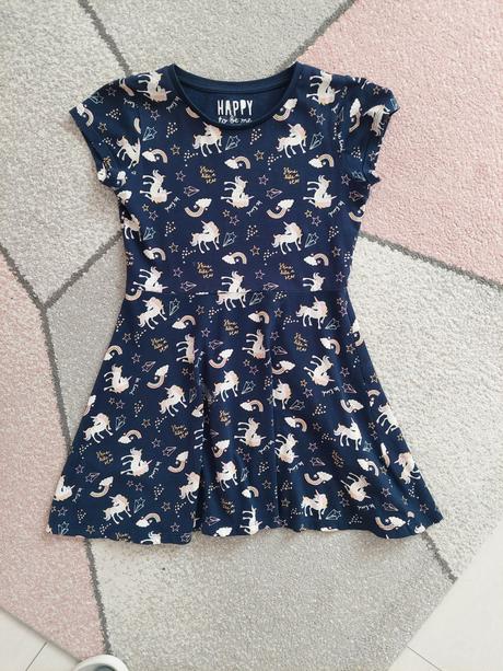 Šaty s jednorožcami 128, f&f,128