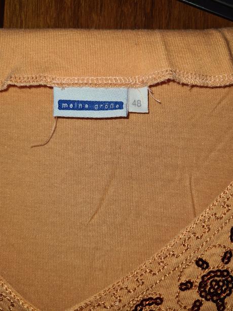 Tricko s flitrami značka maine grose velkosť 48, 48