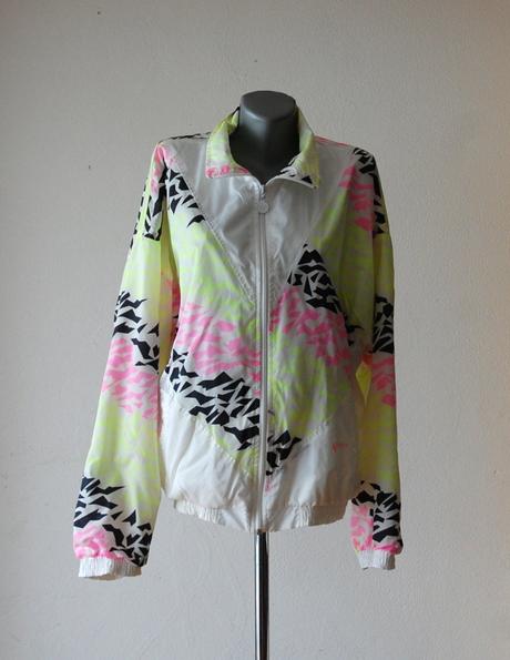 Vintage 80s/90s neon windbreaker, l