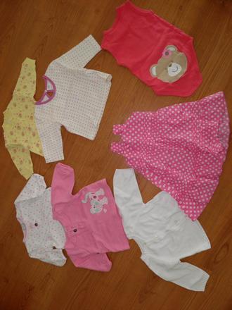 Letný balík oblečenia pre dievčatko, 56 a 62 , 50–62