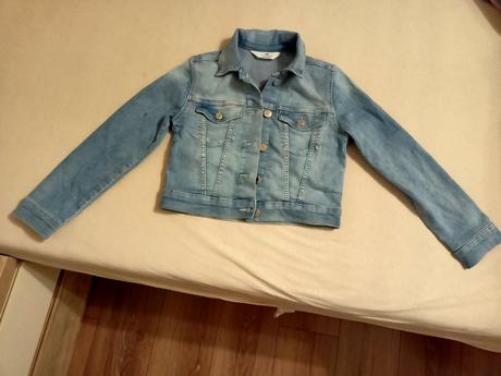 Rifľová bunda, veľ. 140, h&m, h&m,140