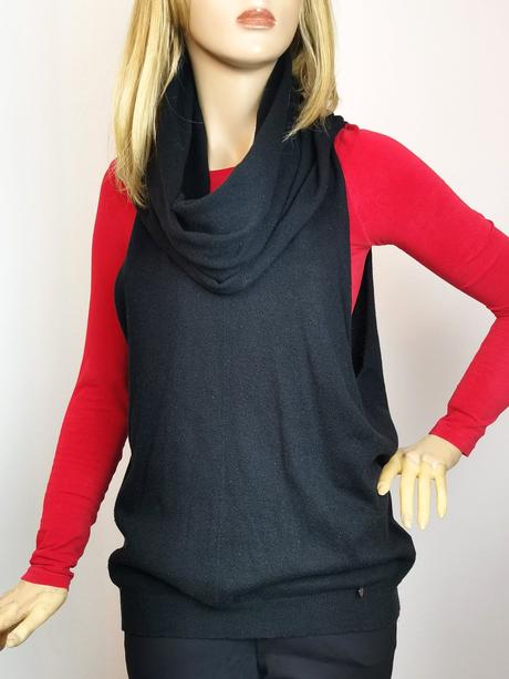 Nennete - dizajnová merino vestička na dva krát, s