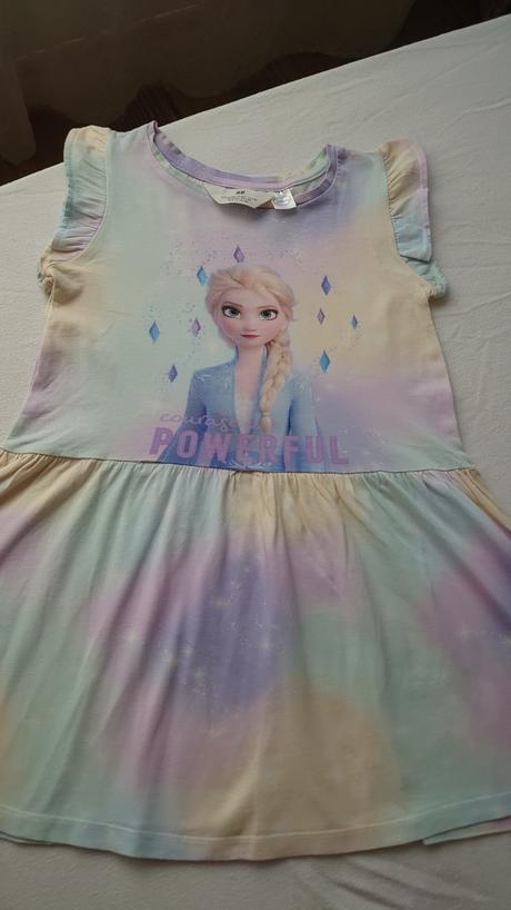 Frozen elza bavlnené šaty hm, h&m,128