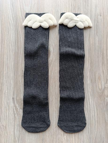 Dievčenské podkolienky s krídlami - 2 veľkosti, 