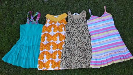 4x letné šatôčky, 110