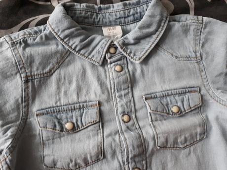 Riflová košeľa, h&m,92