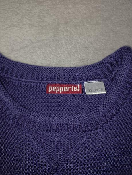 Modré uplétové zimné šaty 122/128, pepperts,128