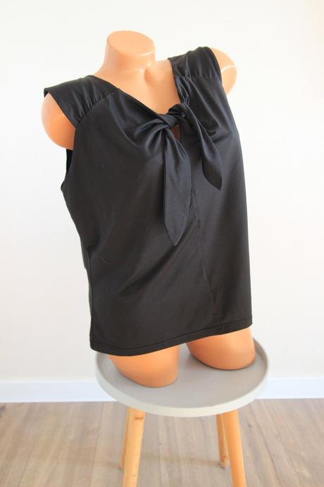 Čierny elastický top, xl/xxl, s