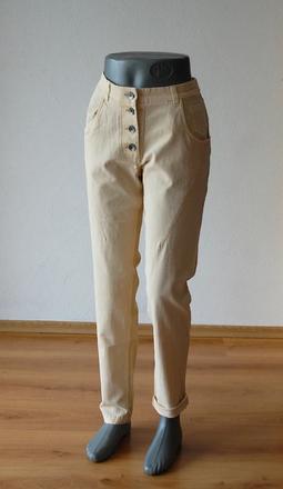 Štýlové béžové rifle s gombíkmi m/l, timeout,l / m
