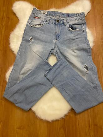 Pánske bledé rifle z dierami, lee cooper,m