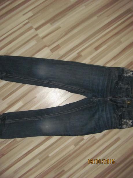 Vyšívané kvetinkové slimky, denim co,104