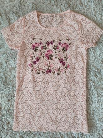 Čipkované tricko, s