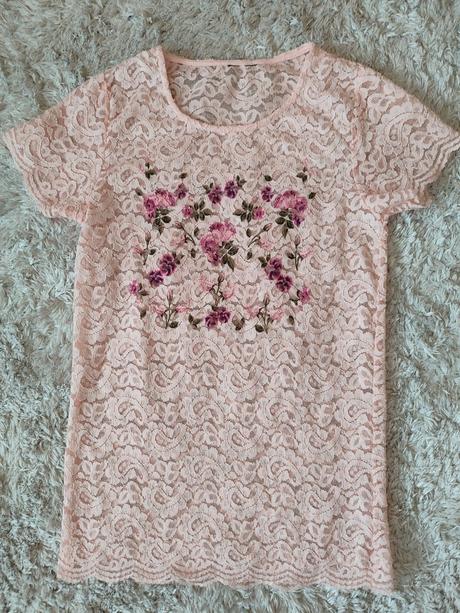 Čipkované tricko, s