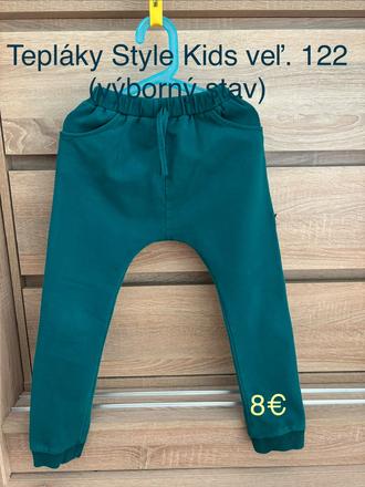 Tepláky pudlové style kids veľ. 122, 122