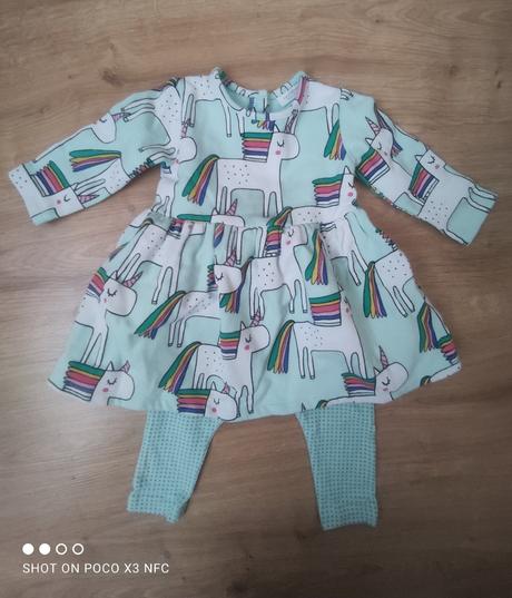 Set šaty a 2x legíny next, next,68