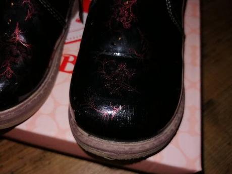 Bordové lakové čižmičky, nelli blu,22