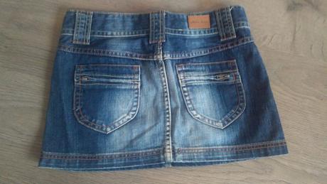 Riflová mini sukňa, amisu,36