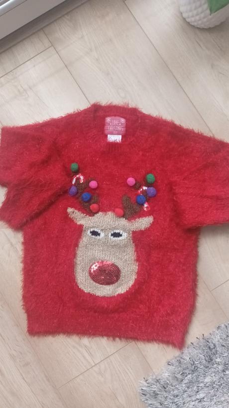 Vianočný pulóver so sobíkom, 140