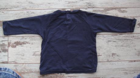 Mikina zara  s dlhým rukávom modrá so štvorlístkom, zara,92