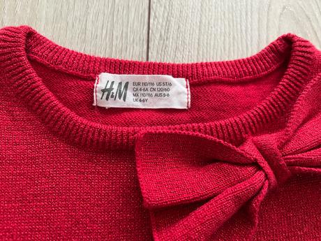 Červené šaty, h&m,116