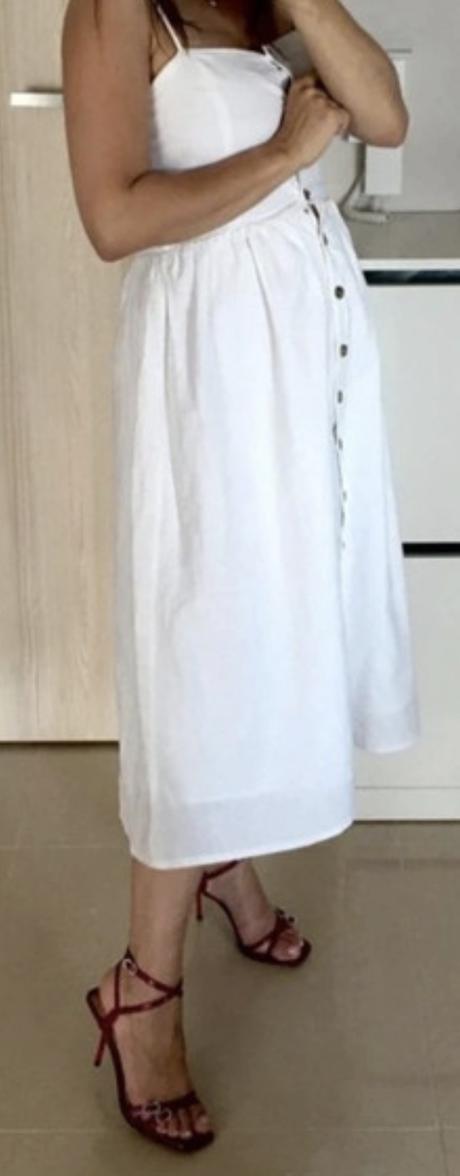 Úžasné krémovo-biele šaty, h&m,s