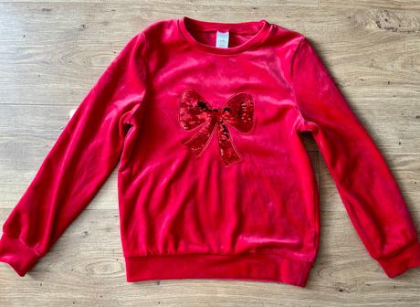 Mikina s flitrami - top stav vel. 134, pepco,134