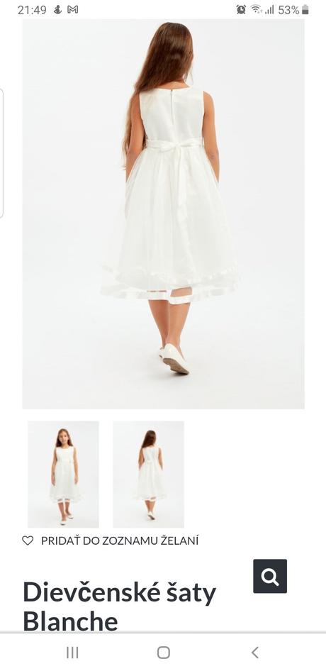 Šaty na 1.sv.prijimanie alebo na svadbu, 128